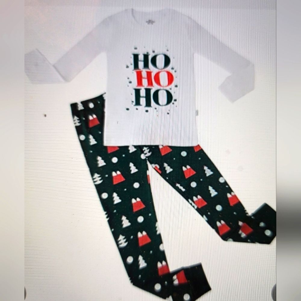 NWT CHILDS UNISEX 100% COTTON PAJAMA HOLIDAY CHRISTMAS SIZE 10